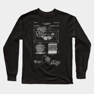 Cotton Gin patent / cotton engine blueprint Long Sleeve T-Shirt
